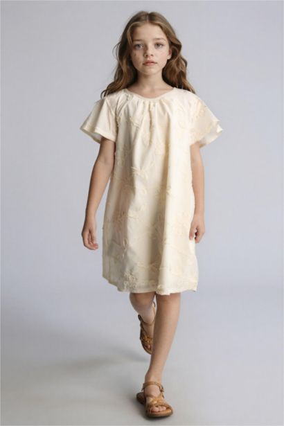Short Sleeve Woven Dress
