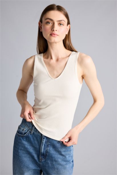 Slim Fit Kaşkorse Atlet