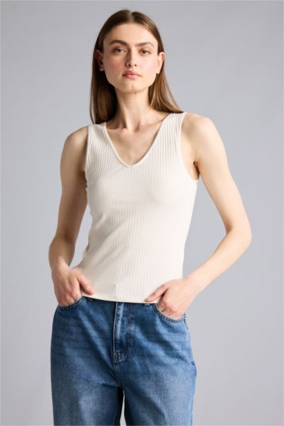 Slim Fit Kaşkorse Atlet