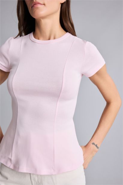 Slım Fıt Ribana Tişört