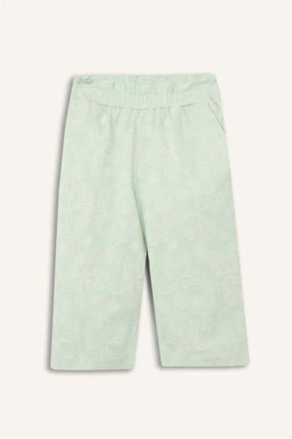 Krinkıl Çiçek desenli Pantolon Kız Bebek