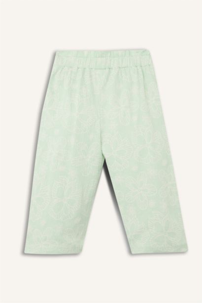 Krinkıl Çiçek desenli Pantolon Kız Bebek