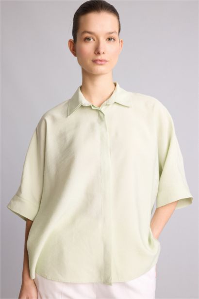 Relaxed Fit Modal Gömlek