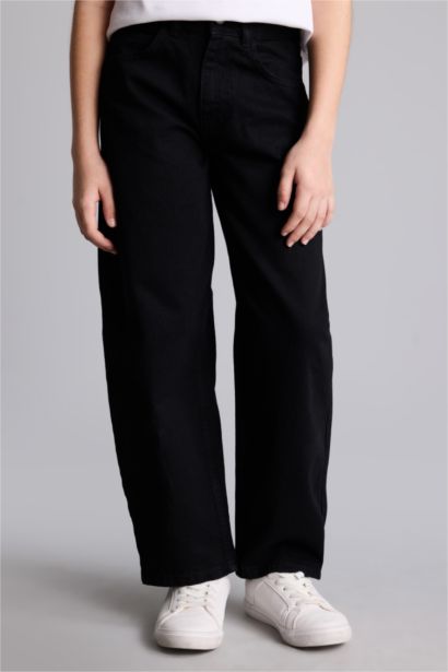 Baggy Fıt Jean Pantolon Kız Çocuk