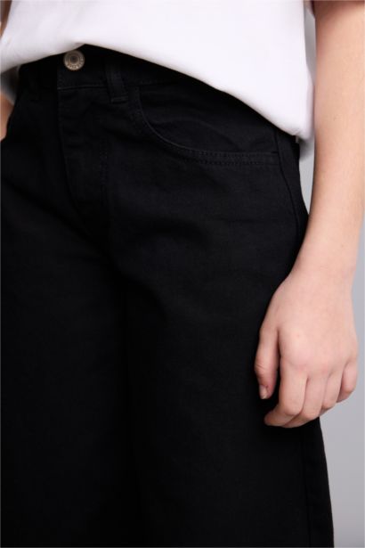 Baggy Fıt Jean Pantolon Kız Çocuk