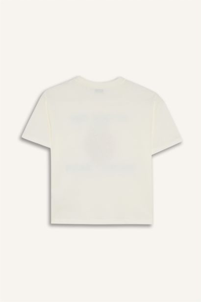 تيشيرت بناتي نص ردن ممشط بطبعة فاكهة