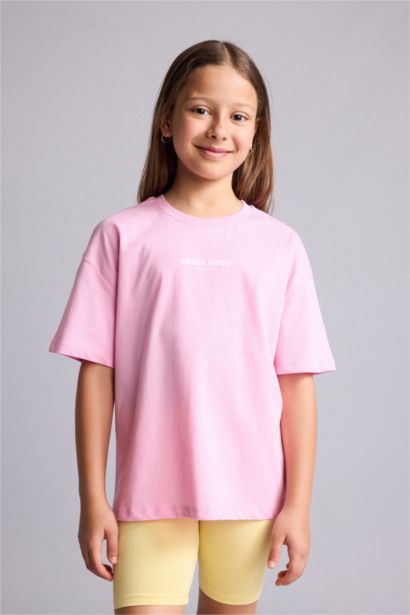 Girl Printed Short Sleeve T-Shirt