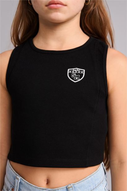 Girl Slogan Pique Tank Top