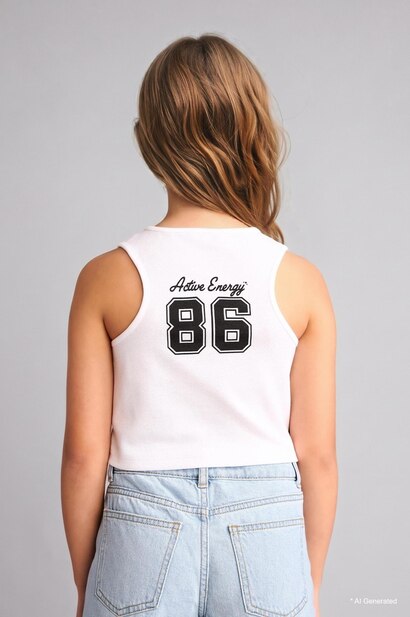 Girl Slogan Pique Tank Top