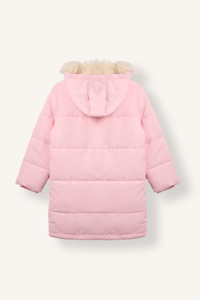 Kürklü Kapüşonlu Parka Kız Çocuk