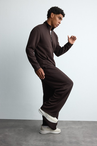 Ultra Yumuşak Baggy Fit Dalgıç Kumaş Jogger Pantolon