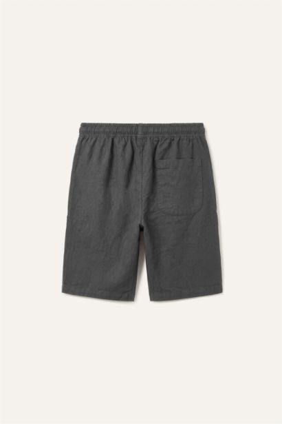 Relax Fit Elastic Tie Waist Shorts