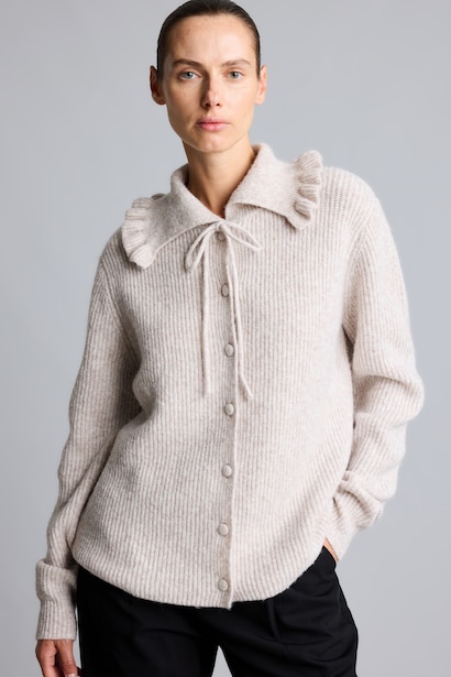 Relaxed Fit Wool Blend Knitted Tunic