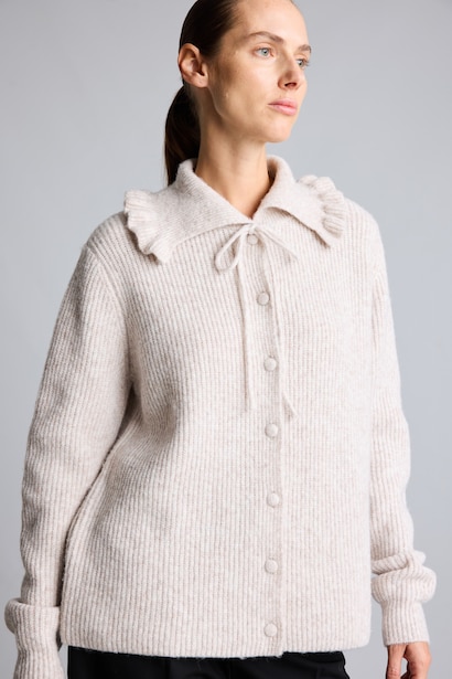 Relaxed Fit Wool Blend Knitted Tunic
