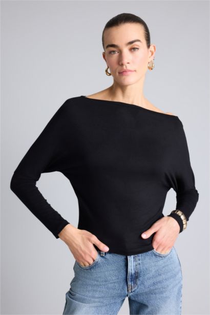 Slım Fıt Uzun Kollu Tişört