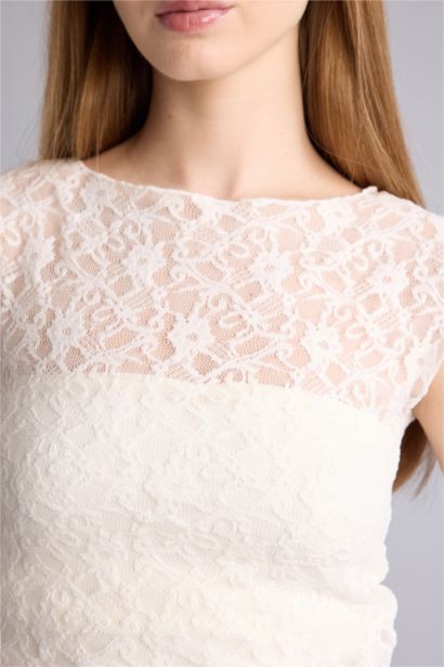 Fıtted Dantel Bluz