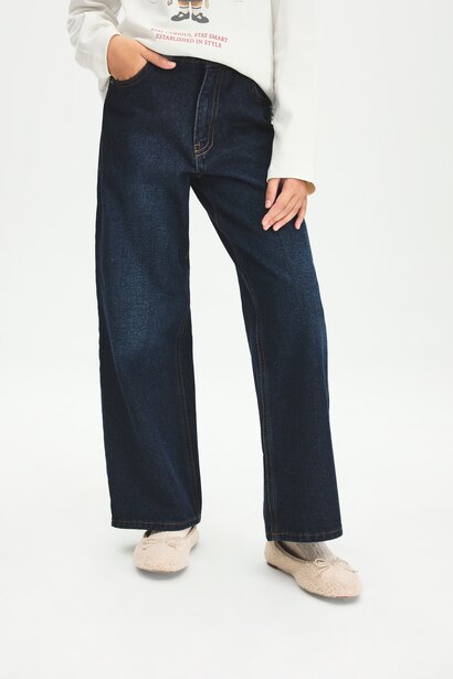Straight Fit Jean Kız Çocuk