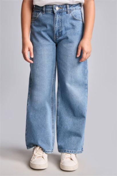 Straight Fit Jean Pantolon Kız Çocuk