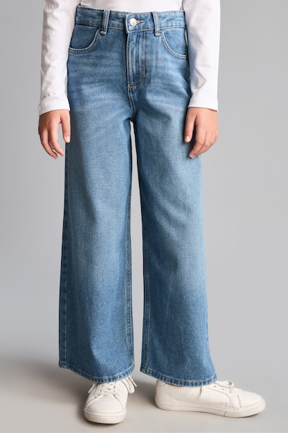 90's Wide Leg Jean Pantolon Kız Çocuk