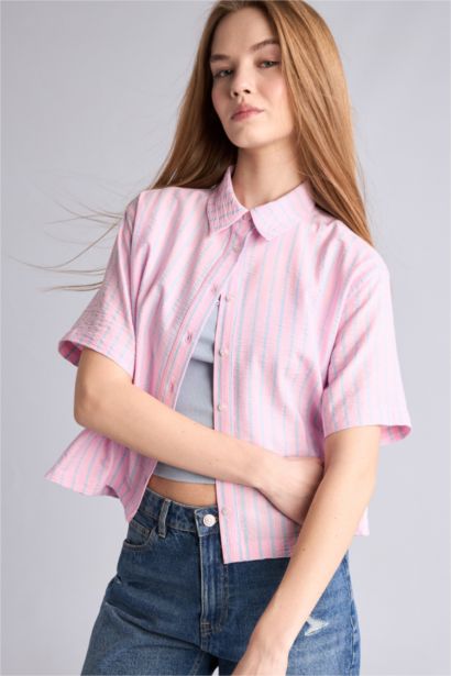 Boxy Fit Kısa kollu Gömlek