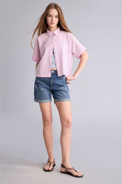 Boxy Fit Kısa kollu Gömlek