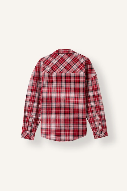 Oversize Fit Flanel Long Sleeve Shirt