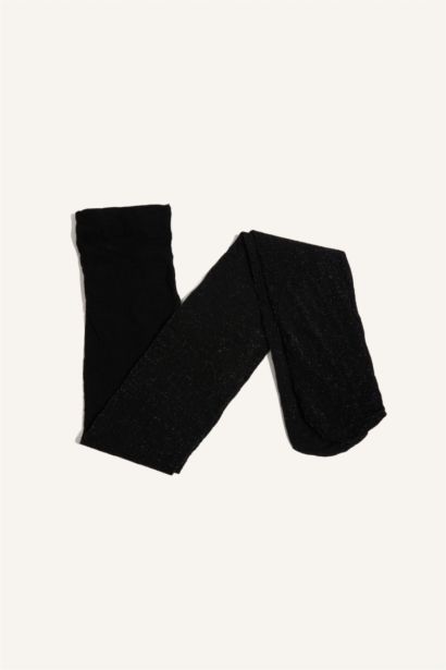 Simli Parıltılı Külotlu Çorap Kız Çocuk