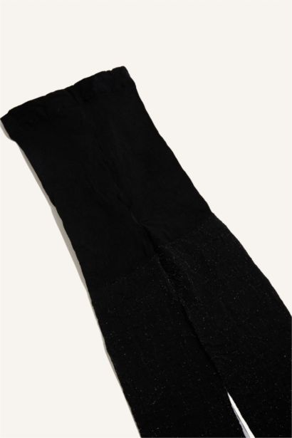 Simli Parıltılı Külotlu Çorap Kız Çocuk