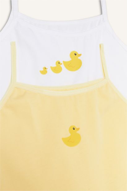 %100 Pamuk 2'Li Ayıcıklı Pijama Takım Erkek Bebek