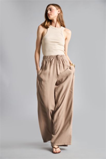 High Waist Wide Leg Trousers