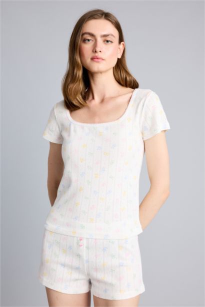 Regular Fit Kısa Kollu 2'li Pijama Takım