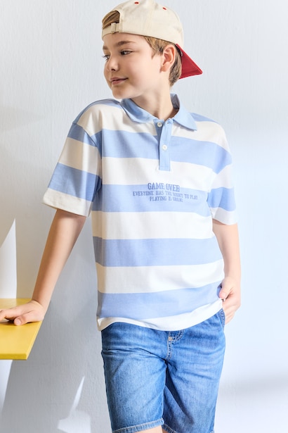 Oversize Fit 100% Cotton Short Sleeve Polo T-Shirt