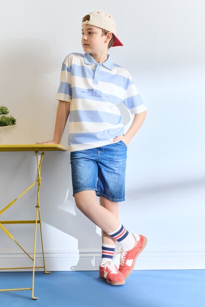 Oversize Fit 100% Cotton Short Sleeve Polo T-Shirt