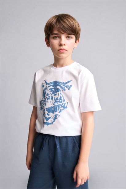 New Regular Fit Printed Short Sleeve T-Shirt