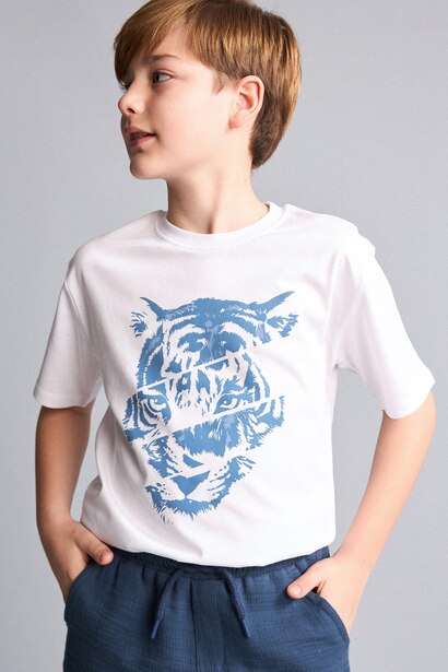 T-shirt à manches courtes Imprimé Col rond Garçon