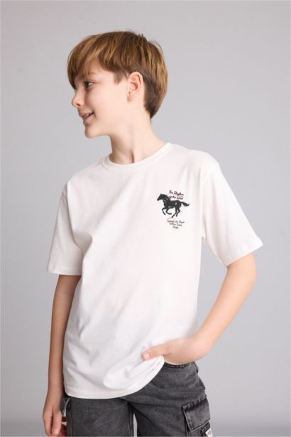 New Regular Fit Printed Short Sleeve T-Shirt