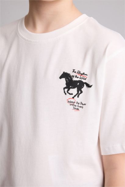 New Regular Fit Printed Short Sleeve T-Shirt