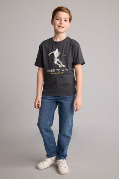New Regular Fit Printed Short Sleeve T-Shirt