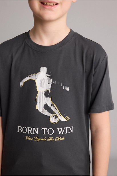 Boy New Regular Fit Crew Neck Printed T-Shirt