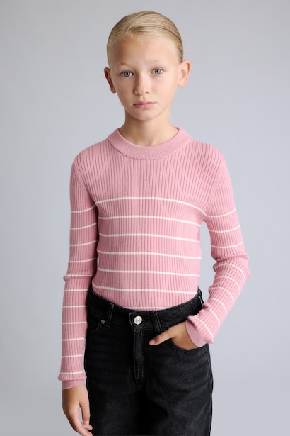 Girl Regular Fit Crew Neck Sweater