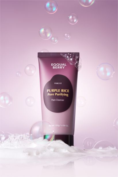 Eqqualberry Purple Rice Pore Purifying Pack Geniş Gözenek Önleyici ve Ölü Deri Arındırıcı Mor Pirinçli Temizleyici 130gr