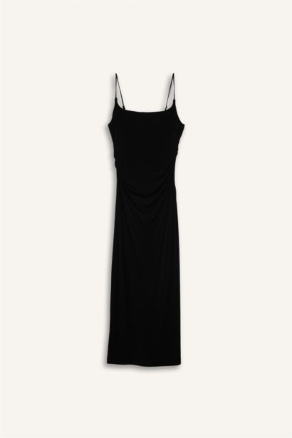Bodycon Square Collar Maxi Dress