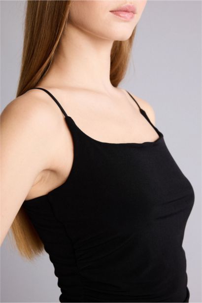 Bodycon Vücudu Saran Maxi Elbise
