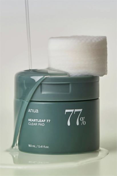 Anua - Heartleaf 77% Clear Pad (Gözenek ve Siyah Nokta Karşıtı Asitli Tonik Ped) 160ml