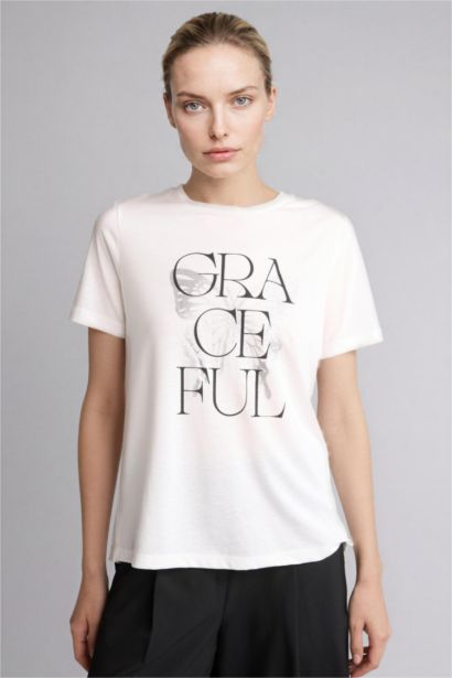 Regular Fıt Baskılı Kısa Kollu Tişört