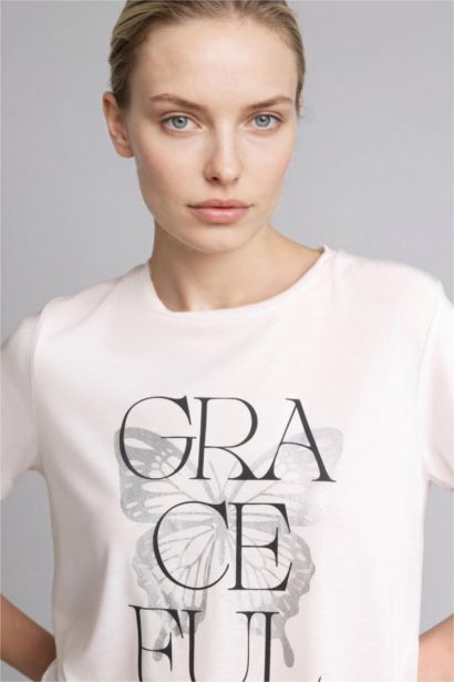 Regular Fıt Baskılı Kısa Kollu Tişört