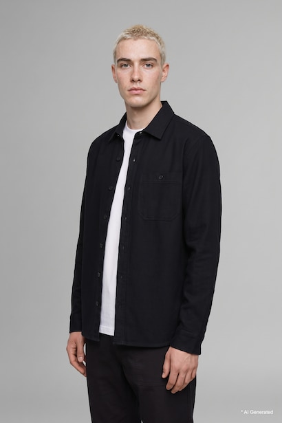 Regular Fit Woven Long Sleeve Shirt
