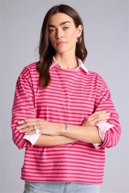 Çizgili Uzun Kollu Tişört