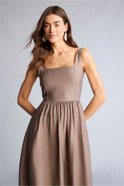 Askılı Midi Elbise