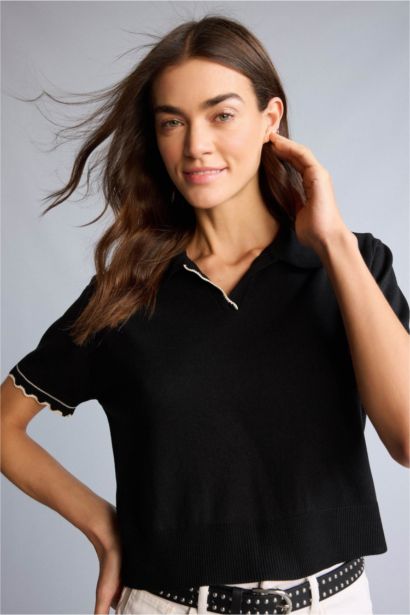 Regular Fıt Polo Yaka Kazak